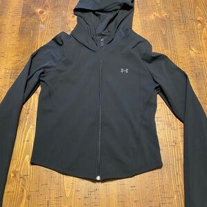 Under Armour Black Cropped Zip-Up Jacket